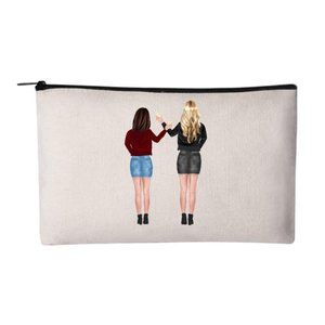 Bestie Brunette and Blonde Cosmetic Bag